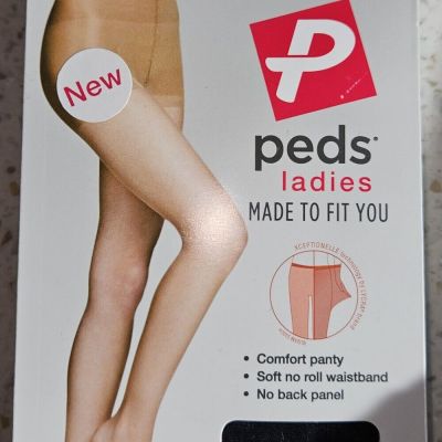 1 Pair Peds Ladies Silky Sheer Comfort Panty Control Top Pantyhose Size Q2 Black